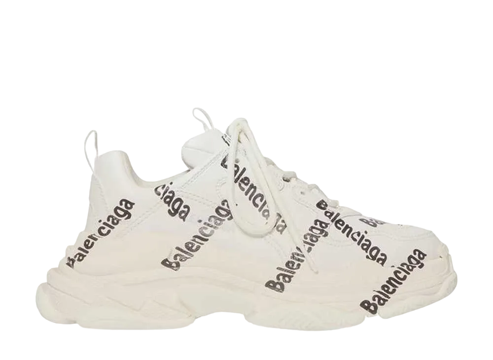 バレンシアガ トリプルS ロゴタイプ スニーカー "ホワイト"
