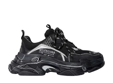 BALENCIAGA Triple S Sketch Sneaker "Black"