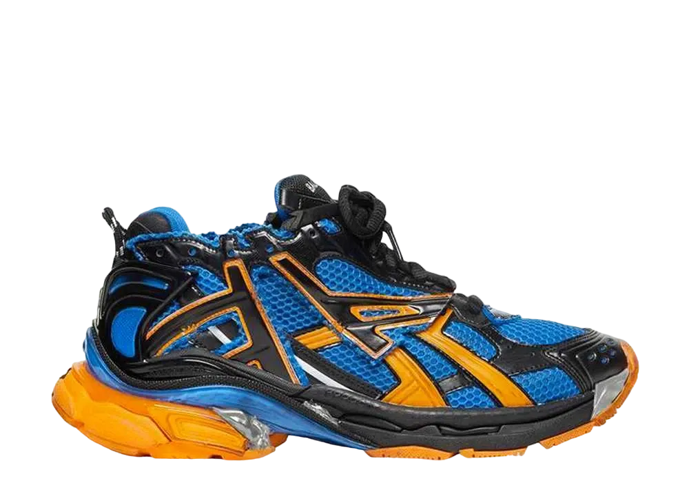 BALENCIAGA Runner Sneaker "Blue/Orange/Black