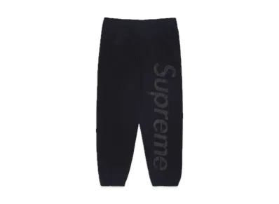 Supreme Satin Applique Sweatpant (23FW) "Black"