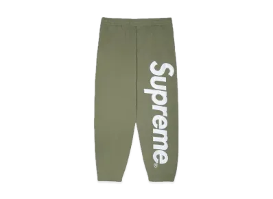 Supreme Satin Applique Sweatpant "Light Olive"