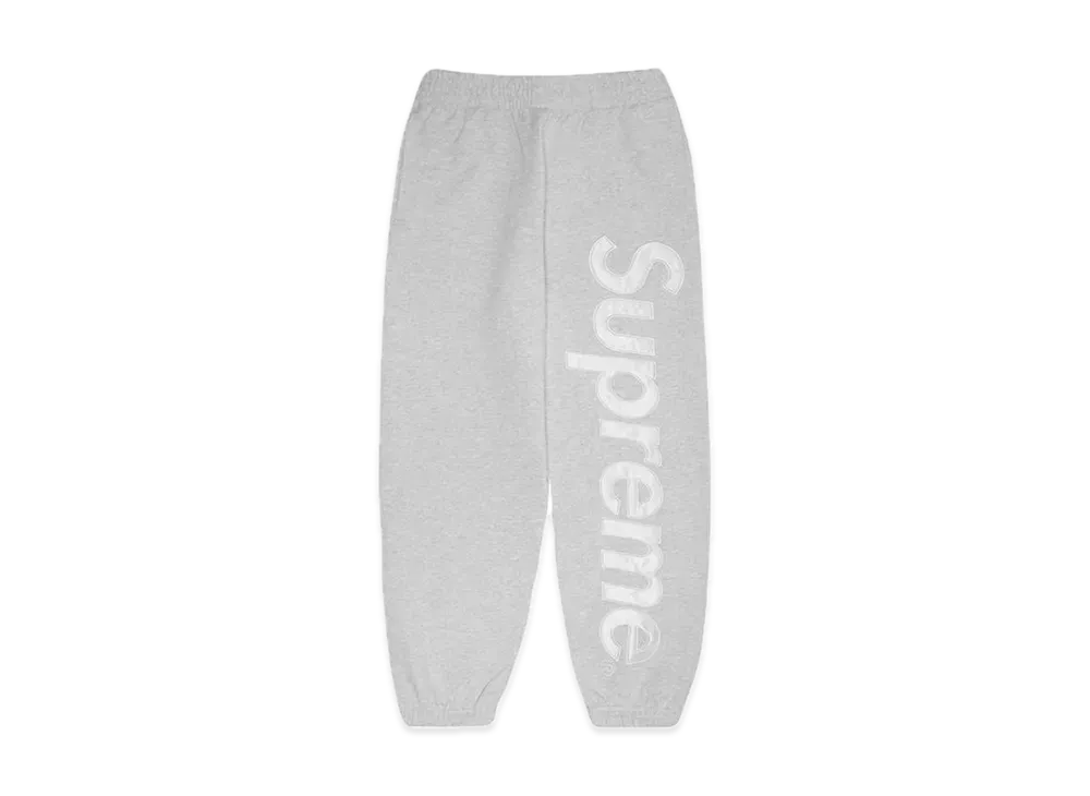 Supreme Satin Applique Sweatpant "Ash Grey"