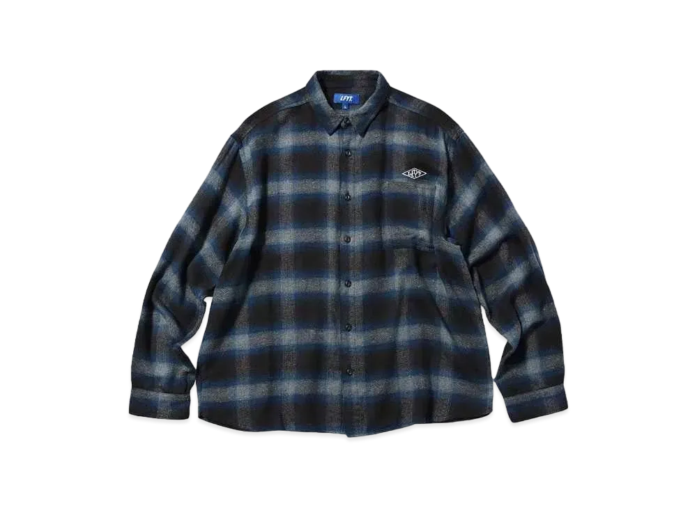 LFYT CLASSIC OMBRE PLAID SHIRT "NAVY"