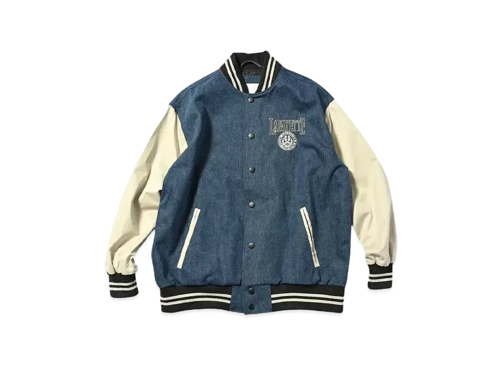 LFYT COAT OF ARMS VARSITY JACKET "WASH DENIM"