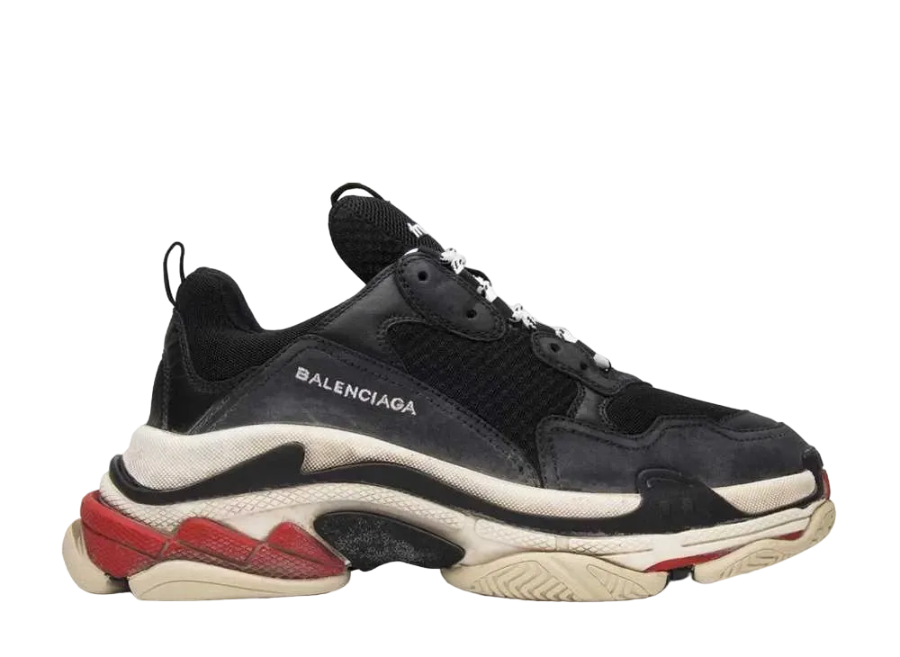 BALENCIAGA Triple S "Black/Red/White"