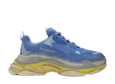 BALENCIAGA Triple S SSENSE Exclusive "Blue/Yellow"