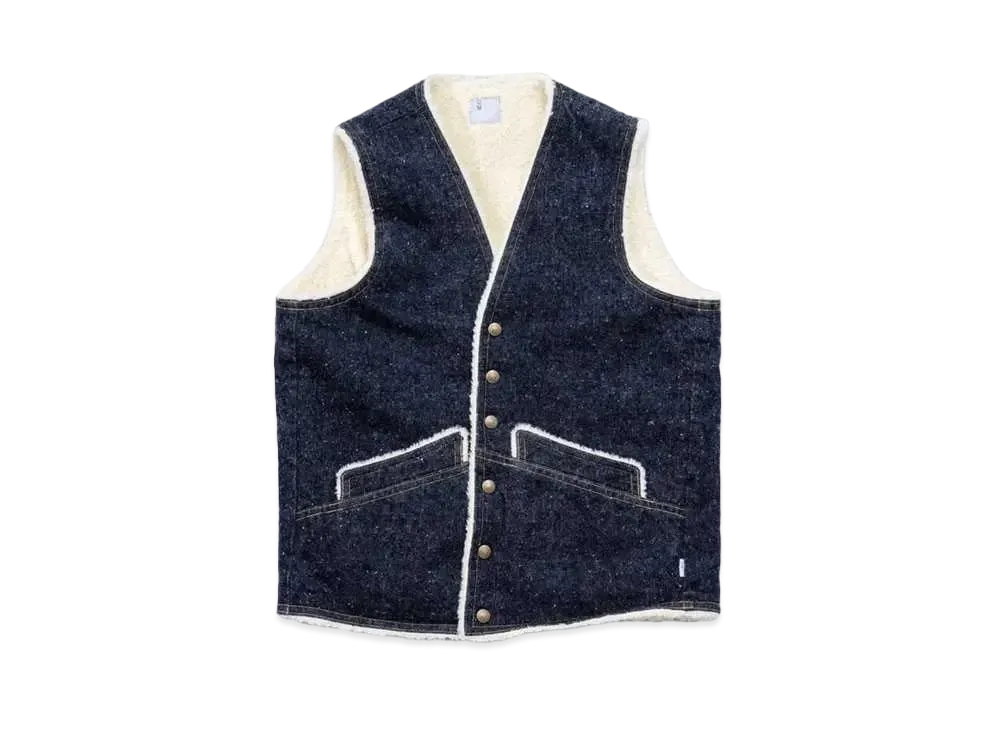 New Manual #011 lLV Denim Boa Vest "Indigo"