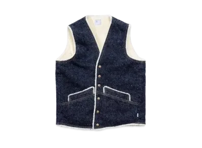 New Manual #011 lLV Denim Boa Vest "Indigo"