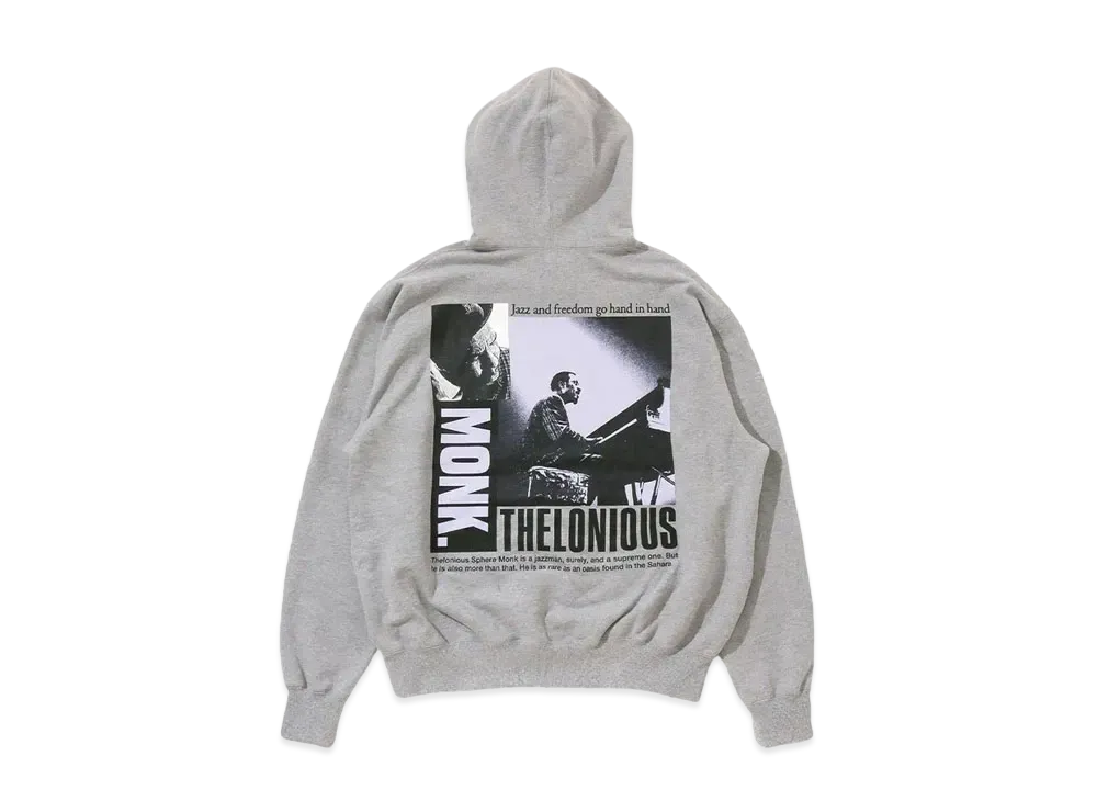 CITY COUNTRY CITY COTTON HOODIE_THELONIUS MONK(MONKPIANO,COMPOSER) "GRAY"