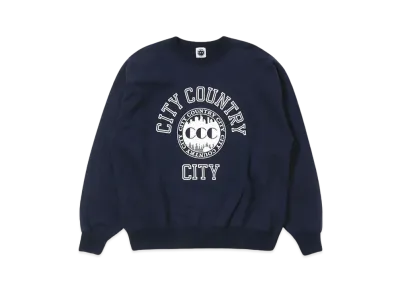 CITY COUNTRY CITY COTTON SWEAT SHIRT_COLLEGE LOGO "NAVY"