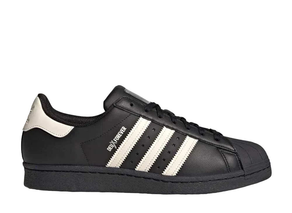 DEUX × adidas Superstar 80s "Core Black/Off White/Silver Metallic"