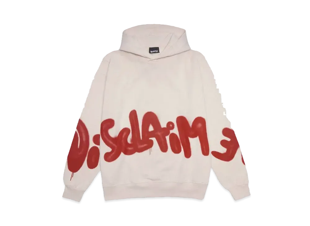 DISCLAIMER DIS MAGLIA UOMO CON CAPPUCCIO IN FEL "CREMA/ST.ROSSOINDIA"