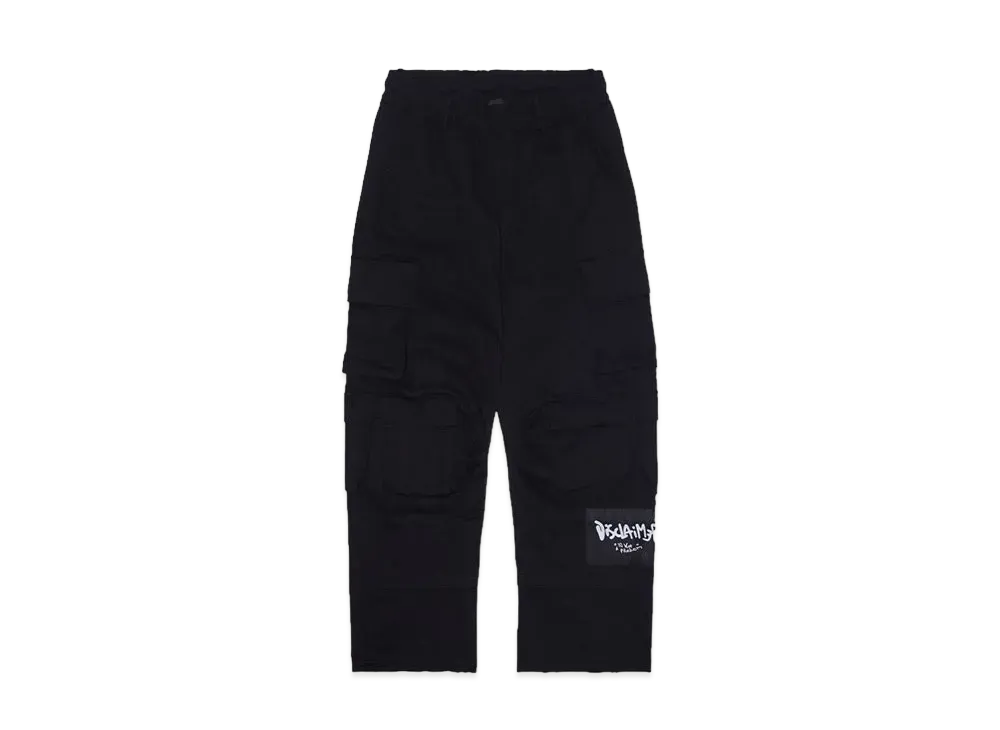 DISCLAIMER DIS PATALONE UOMO IN GABARDINE "NERO"