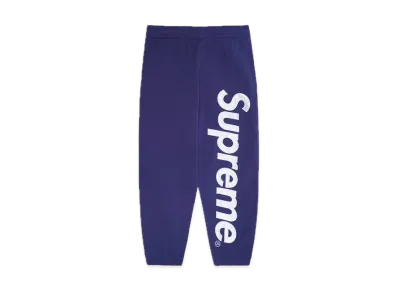 Supreme Satin Applique Sweatpant "Washed Navy"