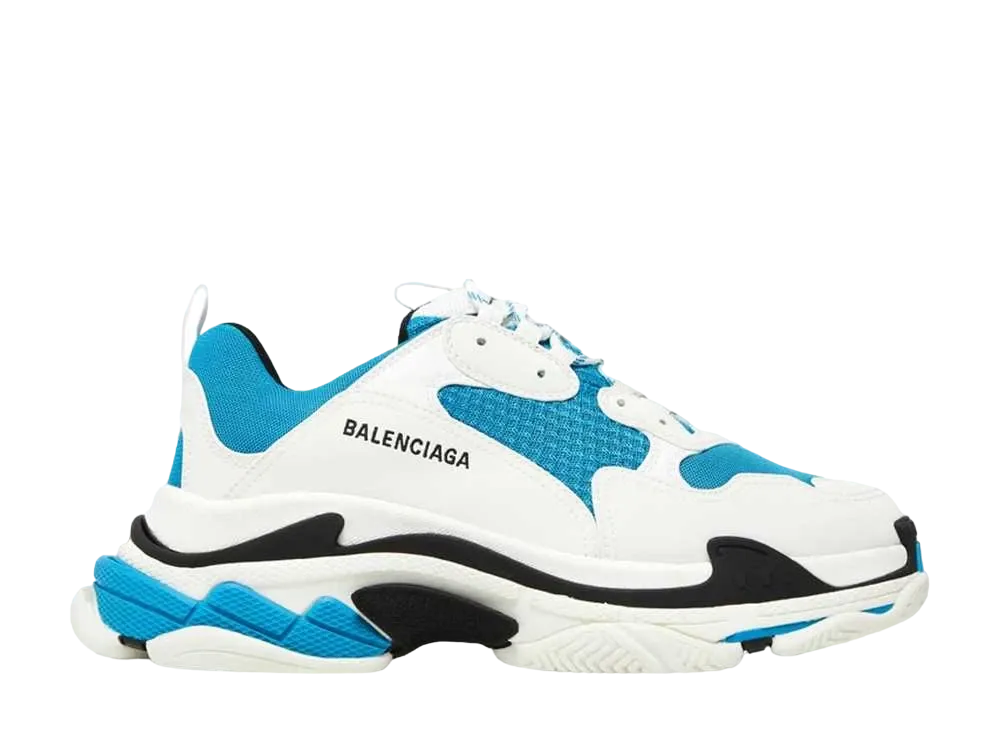 バレンシアガ トリプルS "ホワイト/カリブブルー/ブラック"