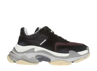 BALENCIAGA Triple S "Black/Bordeaux"