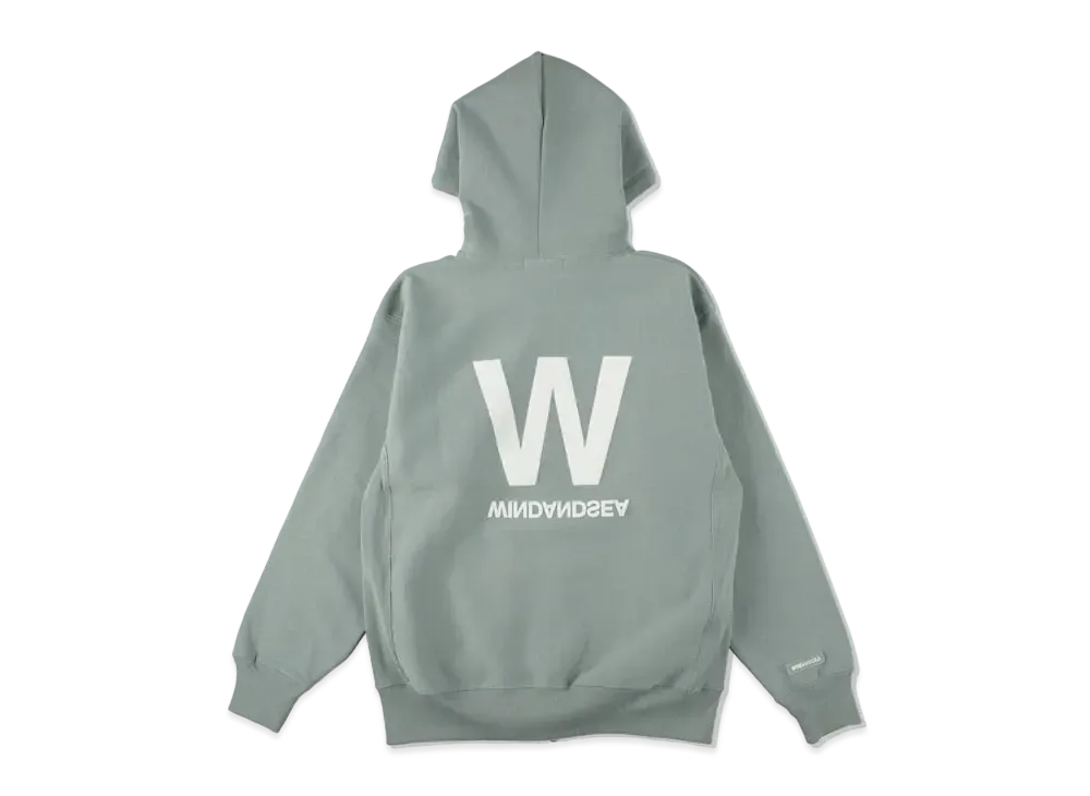 WIND AND SEA W Zip-Up Fleece Hoodie "S Green"