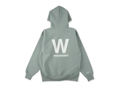 WIND AND SEA W Zip-Up Fleece Hoodie "S Green"