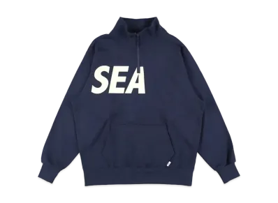 WIND AND SEA Sea Half Zip Tops "Navy"