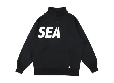 WIND AND SEA Sea Half Zip Tops "Black"