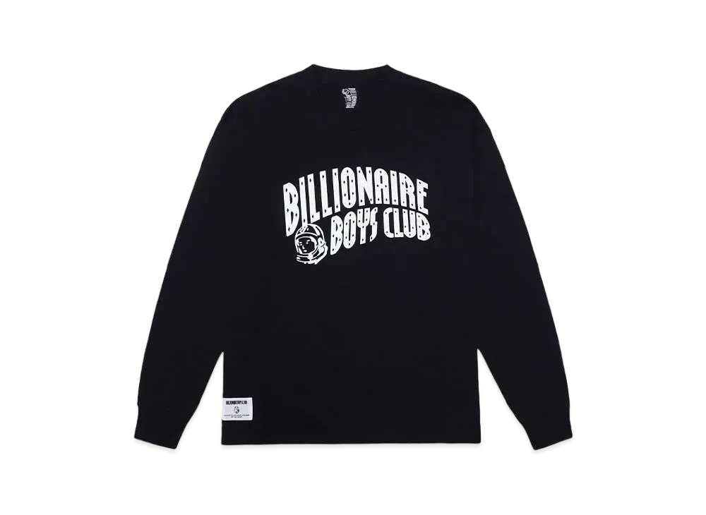 BILLIONAIRE BOYS CLUB COTTON L/S T-SHIRT ARCH LOGO "BLACK"