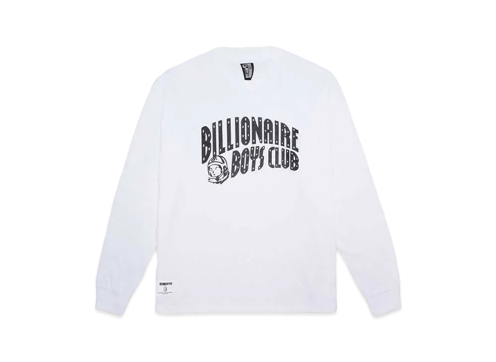 BILLIONAIRE BOYS CLUB COTTON L/S T-SHIRT ARCH LOGO "WHITE"