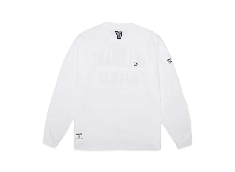 BILLIONAIRE BOYS CLUB EMBROIDERED LOGO COTTON L/S T-SHIRT B "WHITE"