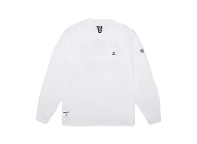 BILLIONAIRE BOYS CLUB EMBROIDERED LOGO COTTON L/S T-SHIRT B "WHITE"