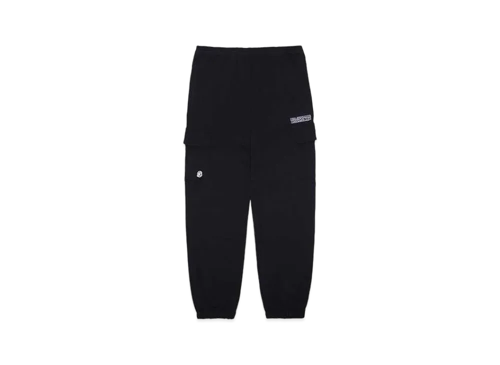 BILLIONAIRE BOYS CLUB EMBROIDERED LOGO SWEAT CARGO PANTS "BLACK"