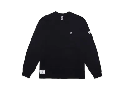 BILLIONAIRE BOYS CLUB EMBROIDERED LOGO COTTON L/S T-SHIRT B "BLACK"