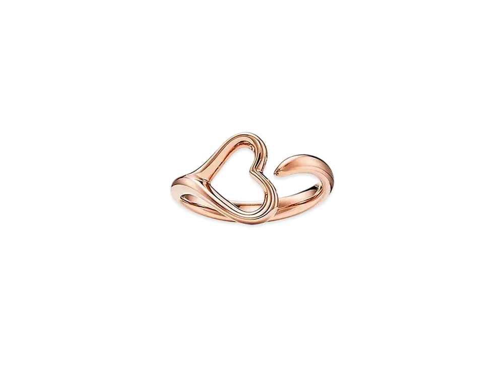 Tiffany & Co. Elsa Peretti Open Heart Ring 18K "Rose Gold"