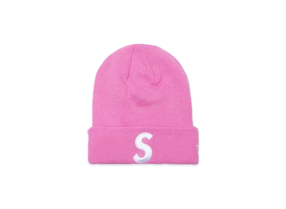 Supreme New Era S Logo Beanie "Pink" (23FW)