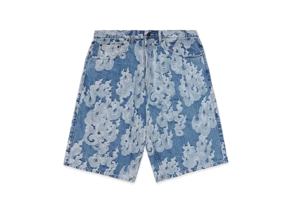 Supreme Flames Jacquard Baggy Denim Short 