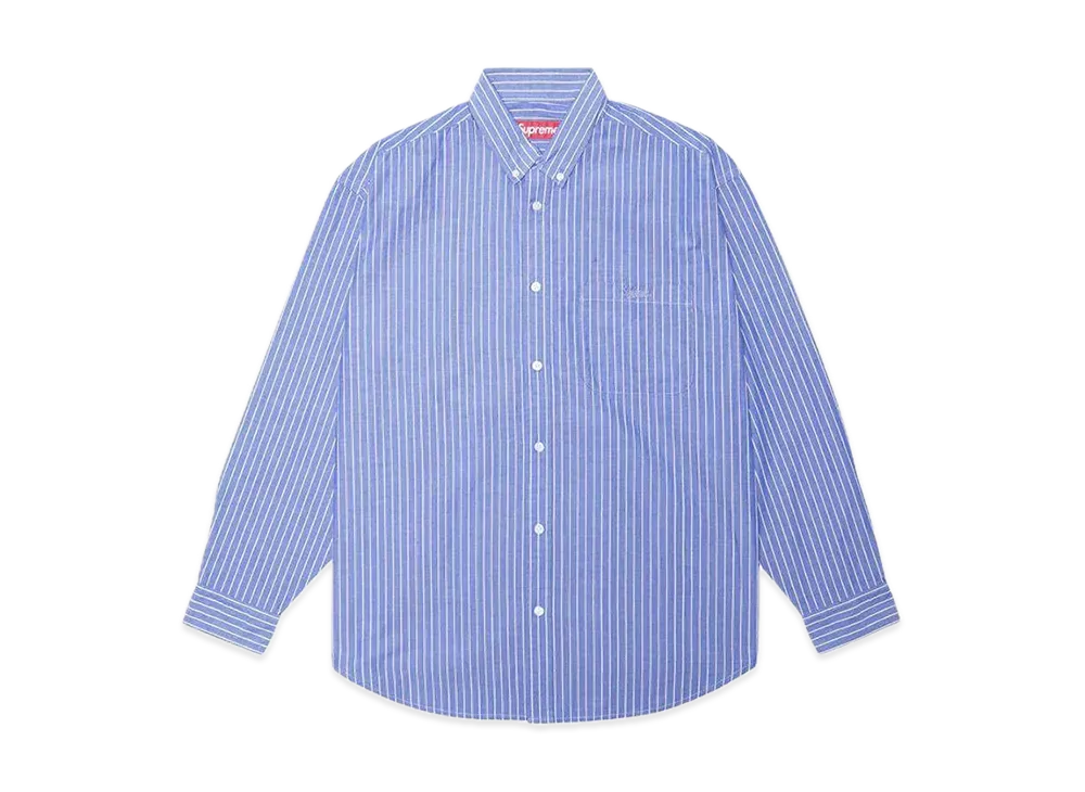 Supreme Loose Fit Stripe Shirt "Blue"