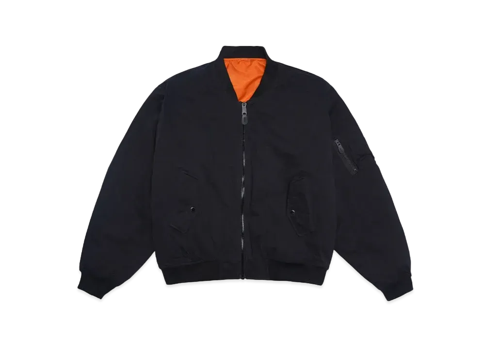 F.M.C.D. DOUBLE FACE PADDED BOMBER JACKET VINTAGE WASH "BLACK"
