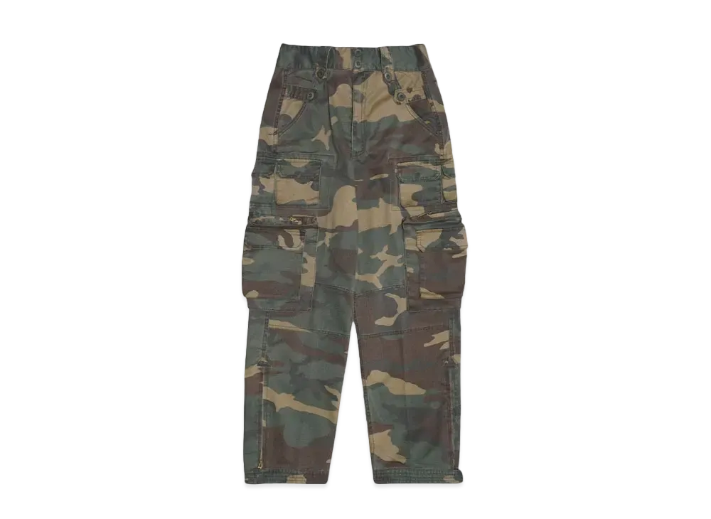 F.M.C.D. PARACHUTE TROUSERS VINTAGE WASH "WOOLAND CAMOUFAGE"
