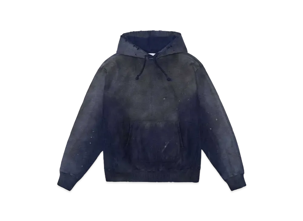 BOW WOW HARD AGEING HOODIE 【UNISEX】 "NAVY HARD AGEING"