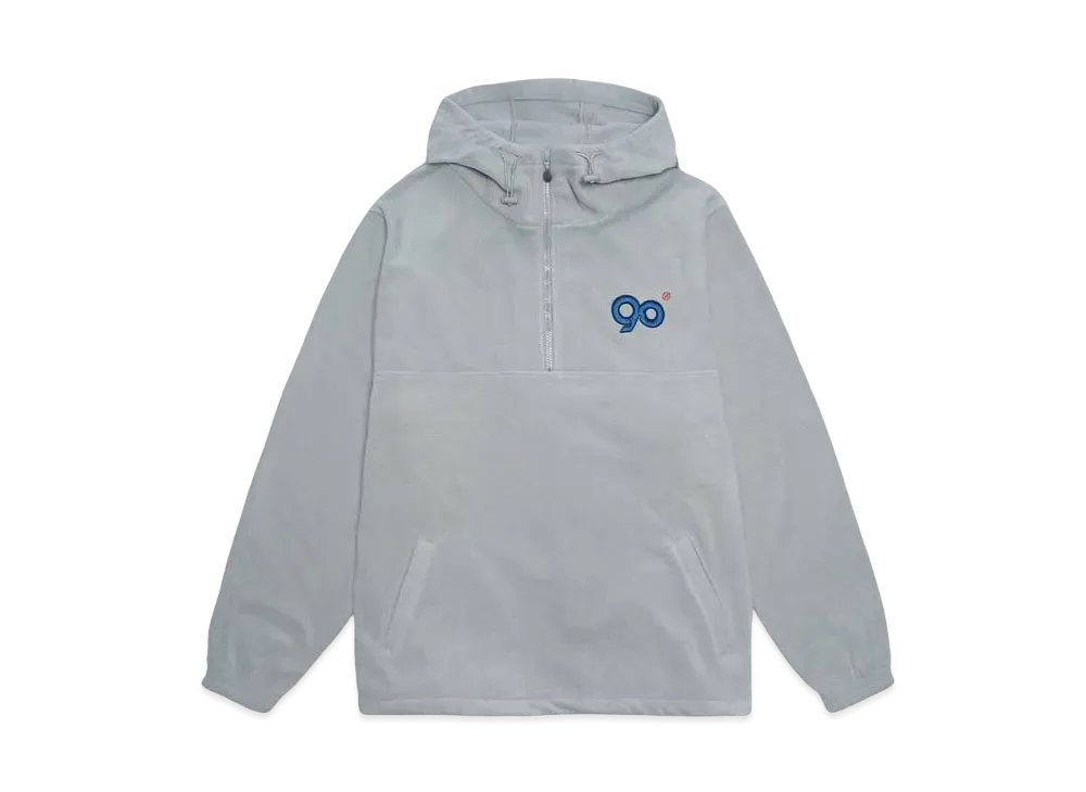 9090 90 Logo Hooded Fleece Jacket "Light Gray"