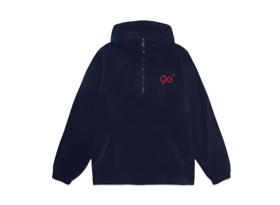 9090 90 Logo Hooded Fleece Jacket "Navy"