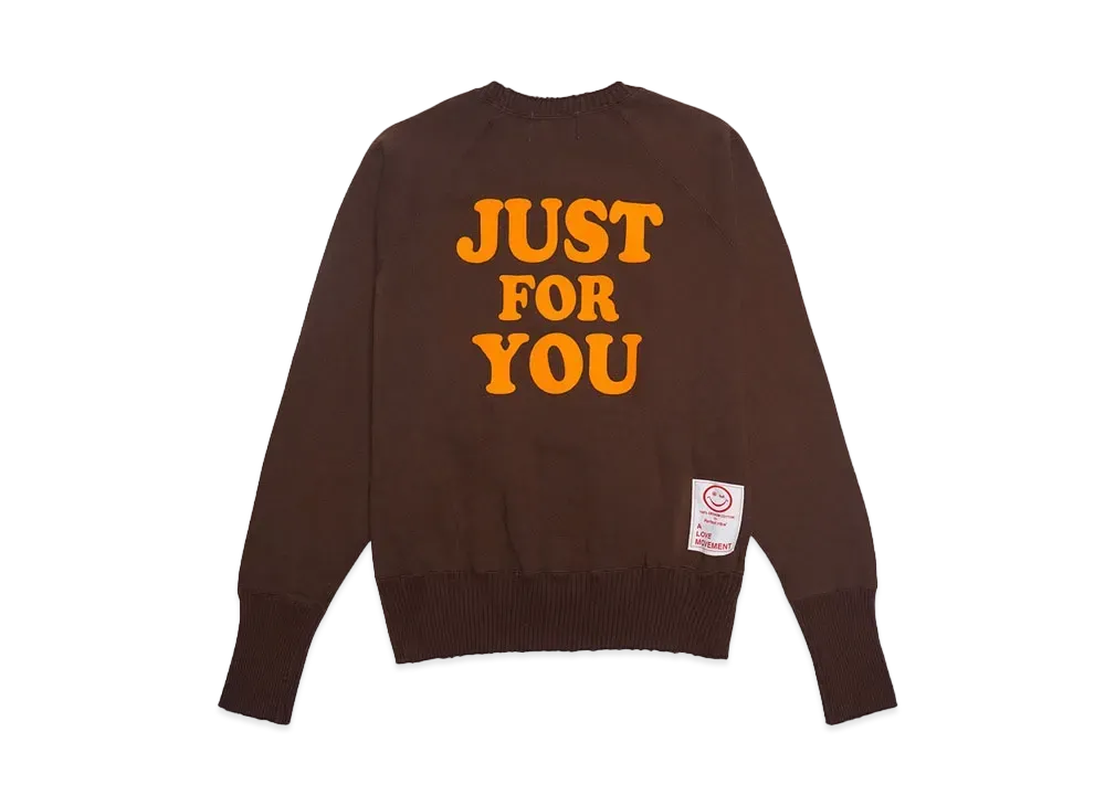 Perfect ribs Strange Sleeve Crew Neck Sweat Shirt "Brown"