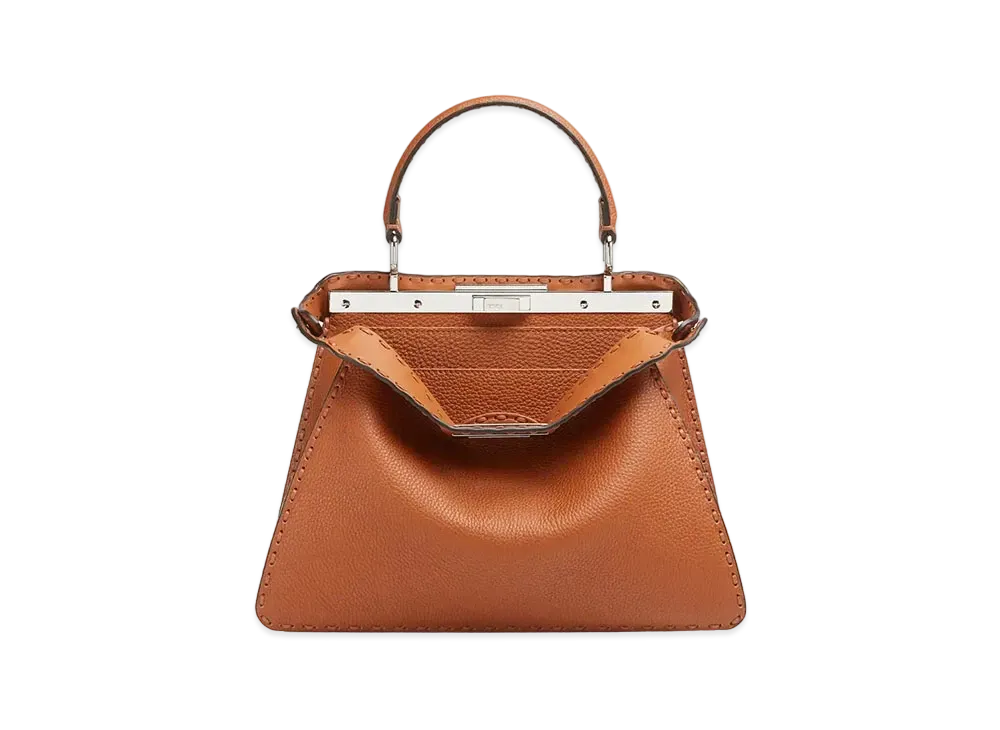 FENDI Peekaboo ISeeU Medium Selleria Bag With Oversized Topstitching "Brown"