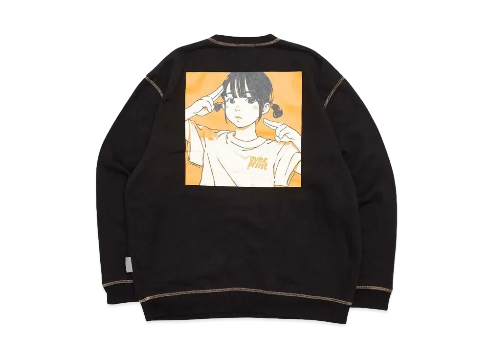 over print POP ART sweatshirts Ver:2 GLOW IN THE DARK "BLACK"