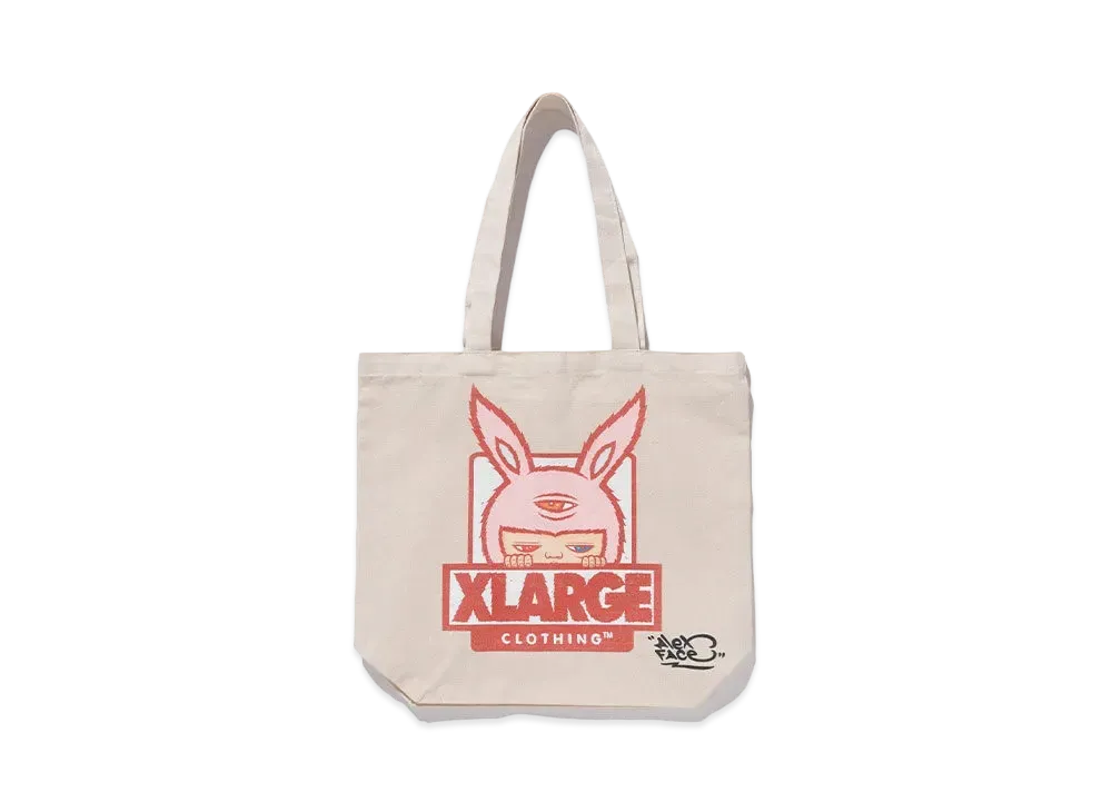 XLARGE x Alex Face Tote Bag "Beige"