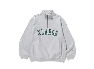 XLARGE x Champion Reverse Weave Half Zip Pullover Sweat "Ash"