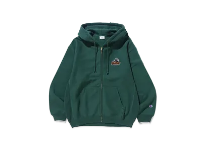 XLARGE x Champion Reverse Weave Full-Zip Hooded Sweat "Green"
