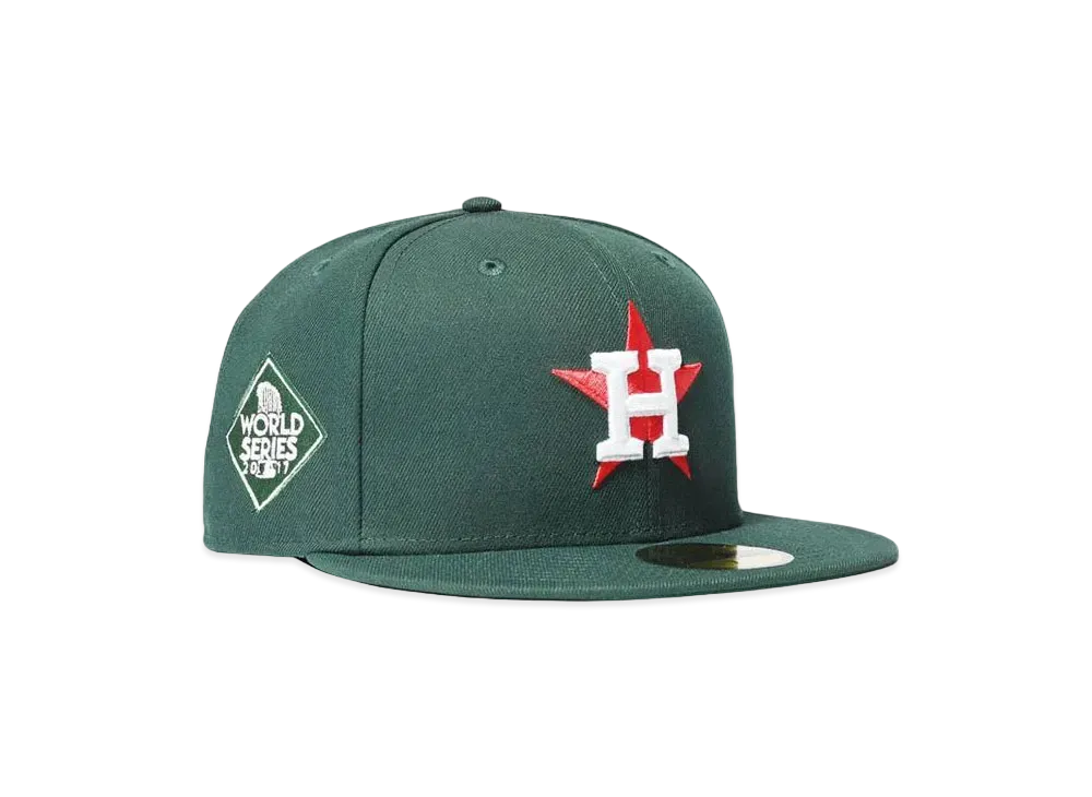 NEW ERA HOUSTON ASTROS WS 2017 59FIFTY WASTED PACK "DARK GREEN"