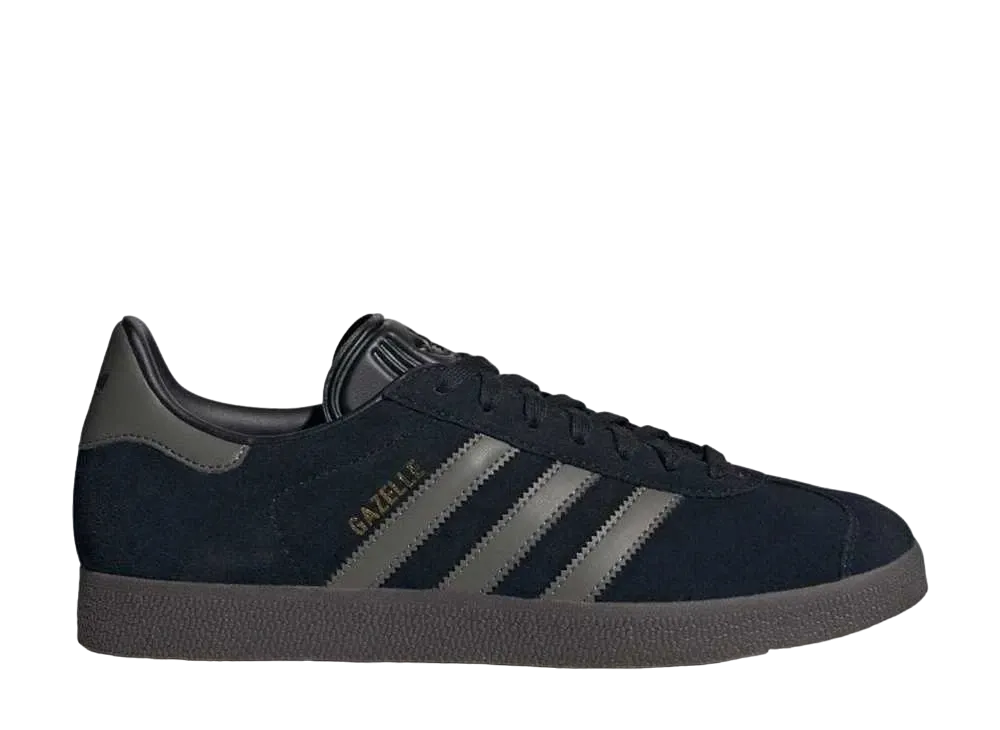 adidas Gazelle Low "Core Black/Gold Metallic/Gum"