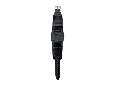 NEIGHBORHOOD Leather Emb Watch Band "Black"