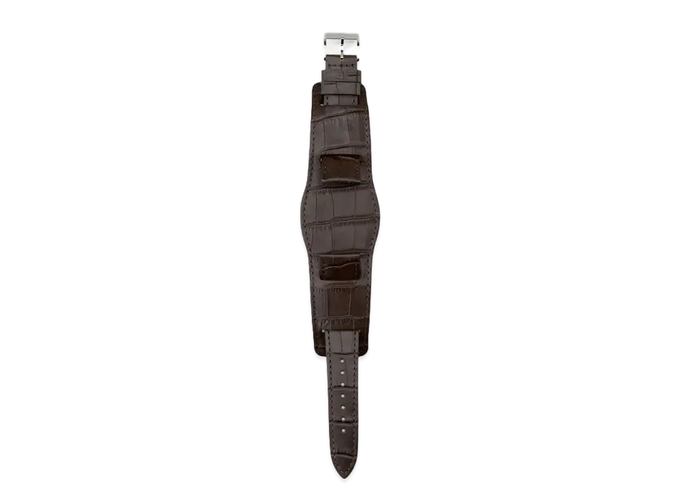 NEIGHBORHOOD Leather Emb Watch Band "Brown"