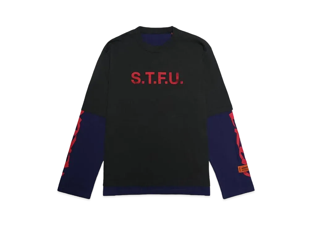 HERON PRESTON HP FLAMING DOUBLE TEE "BLACK RED"